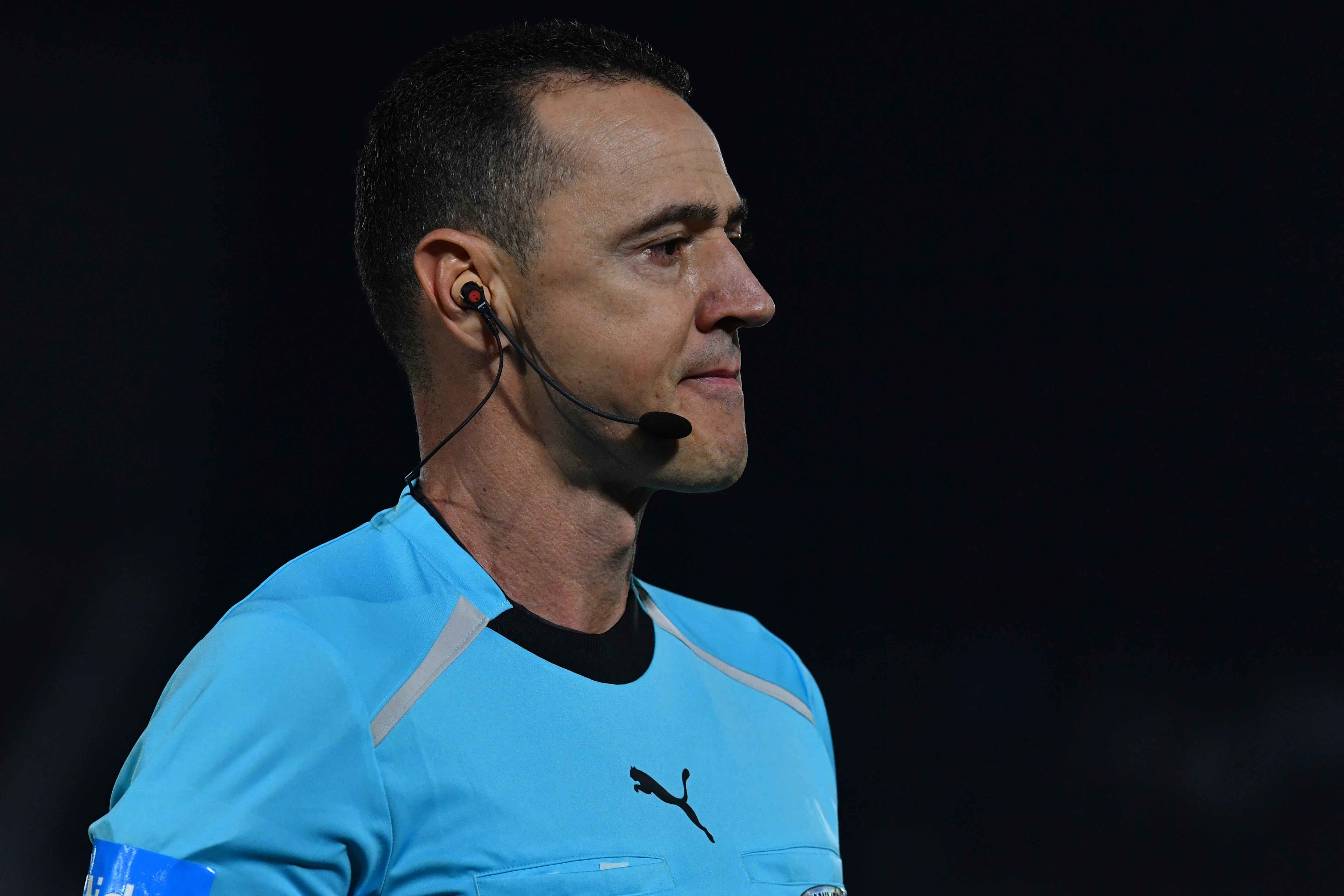 ASUNCION, PARAGUAY - MAY 20: Referee Wilmar Roldan looks on during a Copa CONMEBOL Sudamericana 2026 Group G match between Olimpia and Vasco da Gama at Estadio Defensores del Chaco on May 20, 2026 in Asuncion, Paraguay. (Photo by Christian Alvarenga/Getty Images)