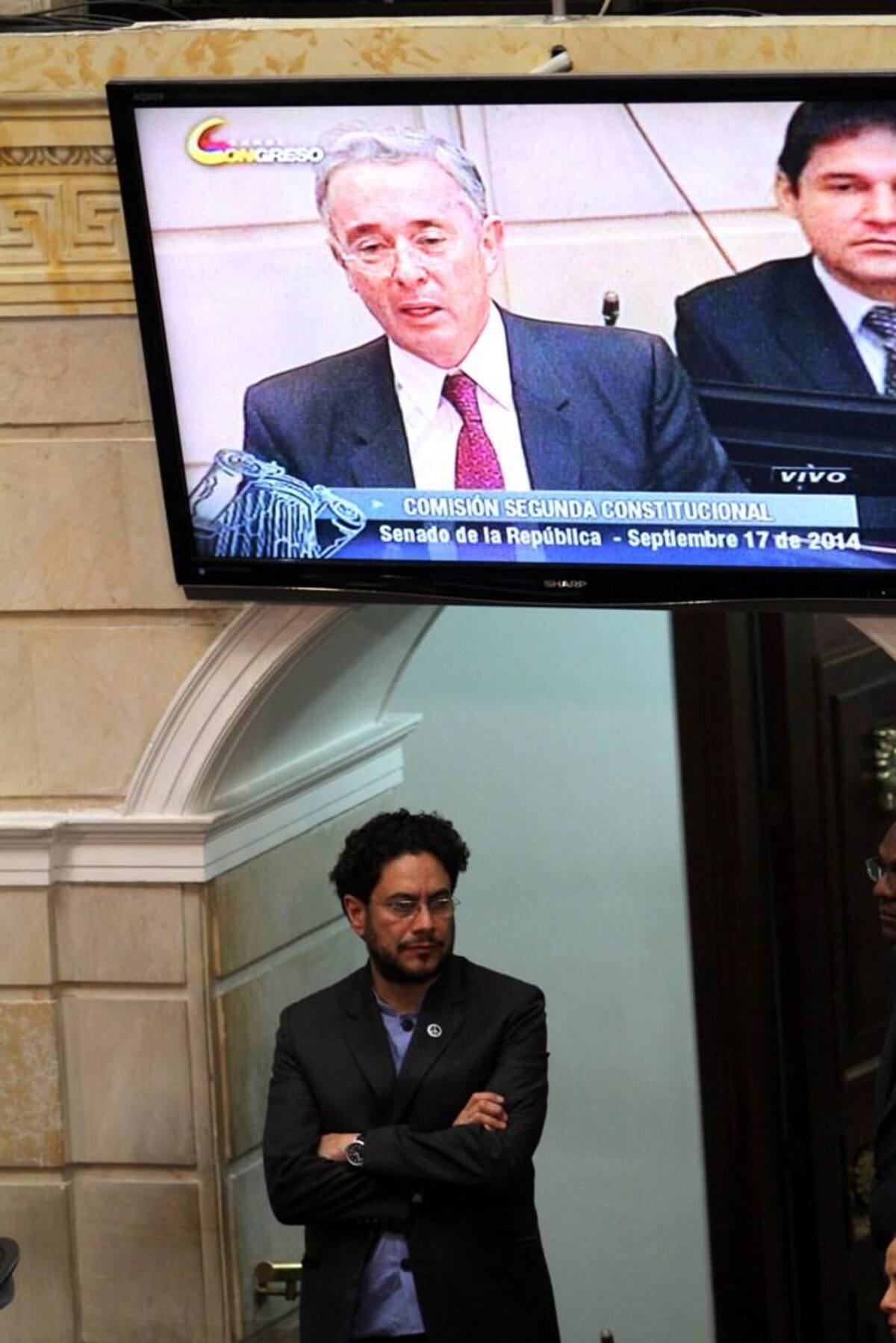 El senador del Polo Democrático Iván Cepeda fue el citante del debate en el Congreso donde pretende demostrar los nexos de Álvaro Uribe con ilegales.