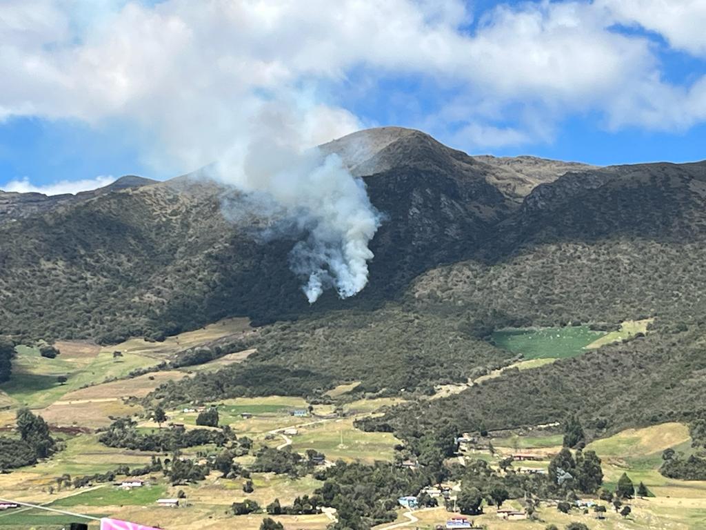 Incendio en Chíquiza / Cortesía: Alcaldía de Chíquiza