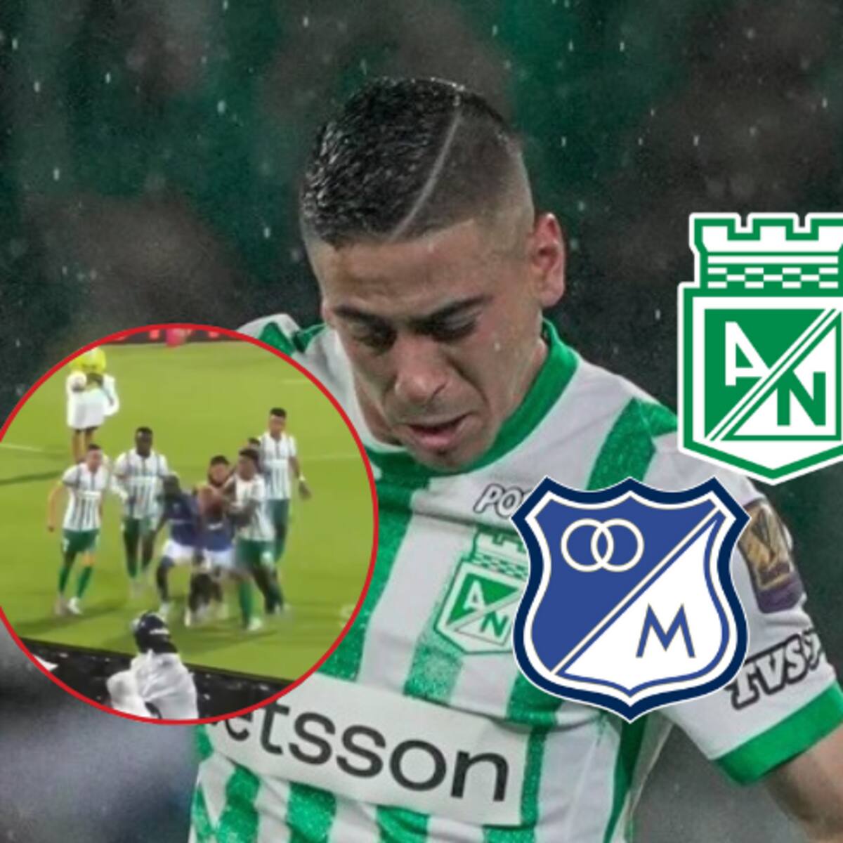 Video: Así fue la agresión de Camilo Cándido a Santiago Giordana, en el Nacional - Millonarios