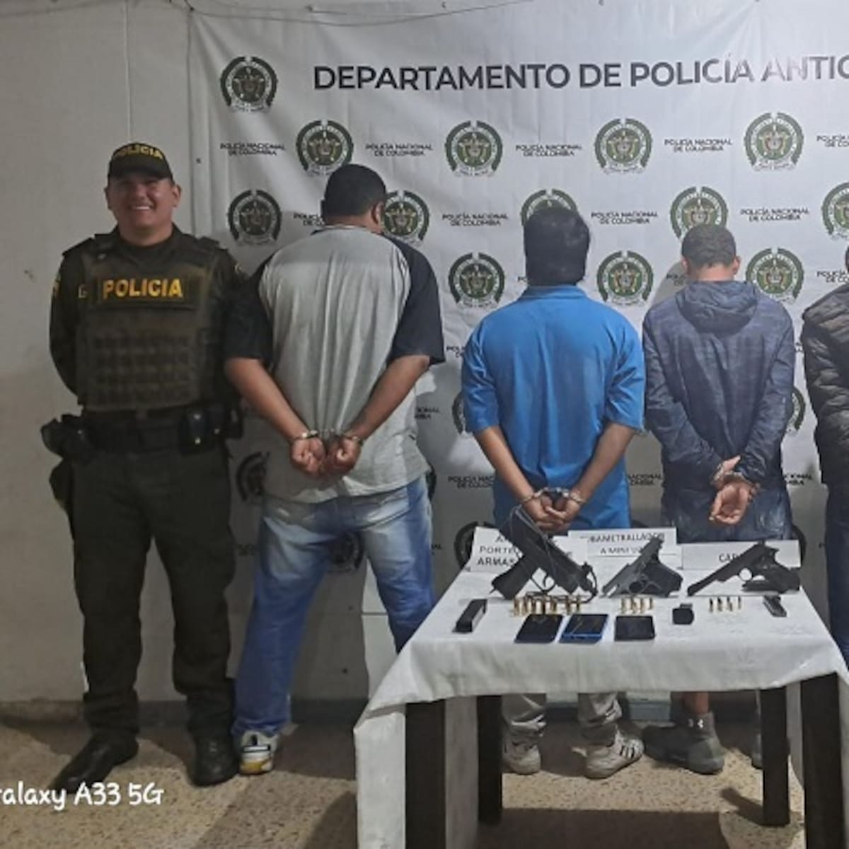 Tras un enfrentamiento con la policía fueron capturados cuatro hombres en Marinilla