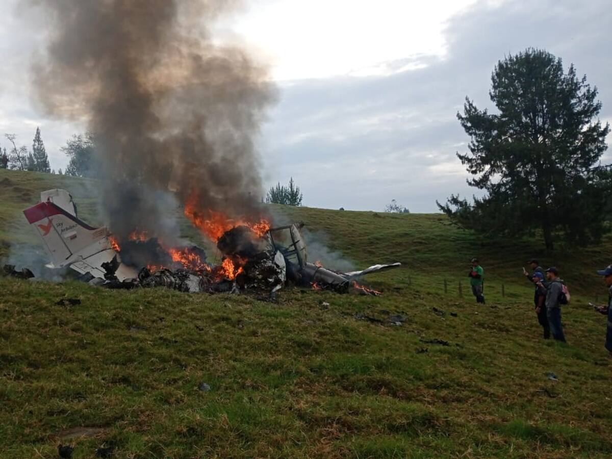 Cuatro muertos en accidente aéreo en el norte de Antioquia