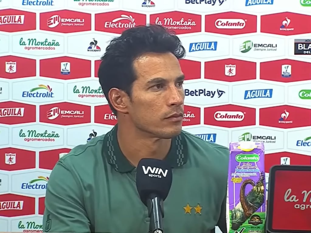 Diego Arias en rueda de prensa tras la clasificación de Nacional a la final de la Copa Colombia / Dimayor