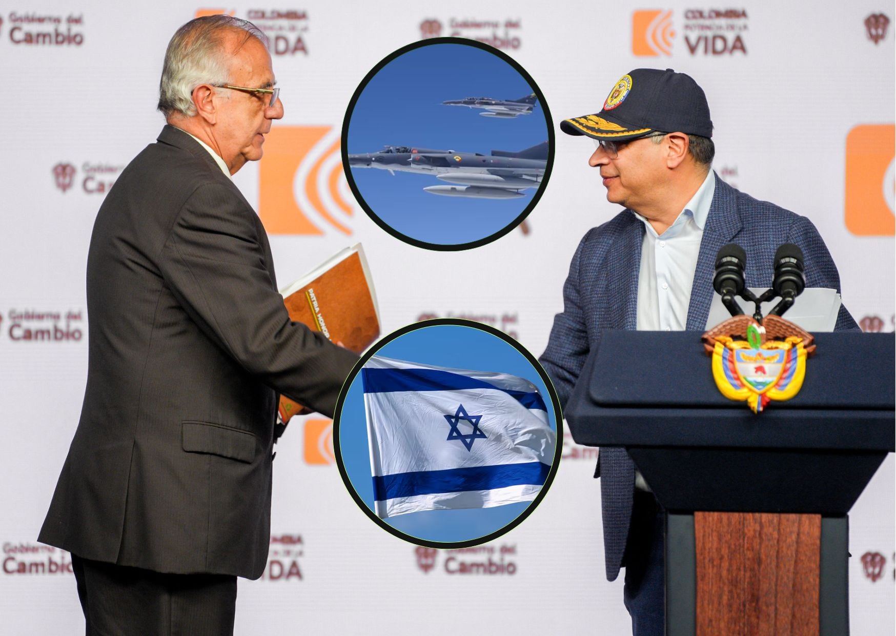 Iván Velásquez y Gustavo Petro en rueda de prensa. Cortesía: Presidencia de la República.