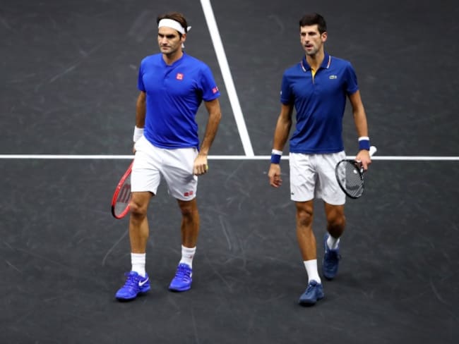 Federer y Djokovic perdieron en su partido de dobles en la Laver Cup