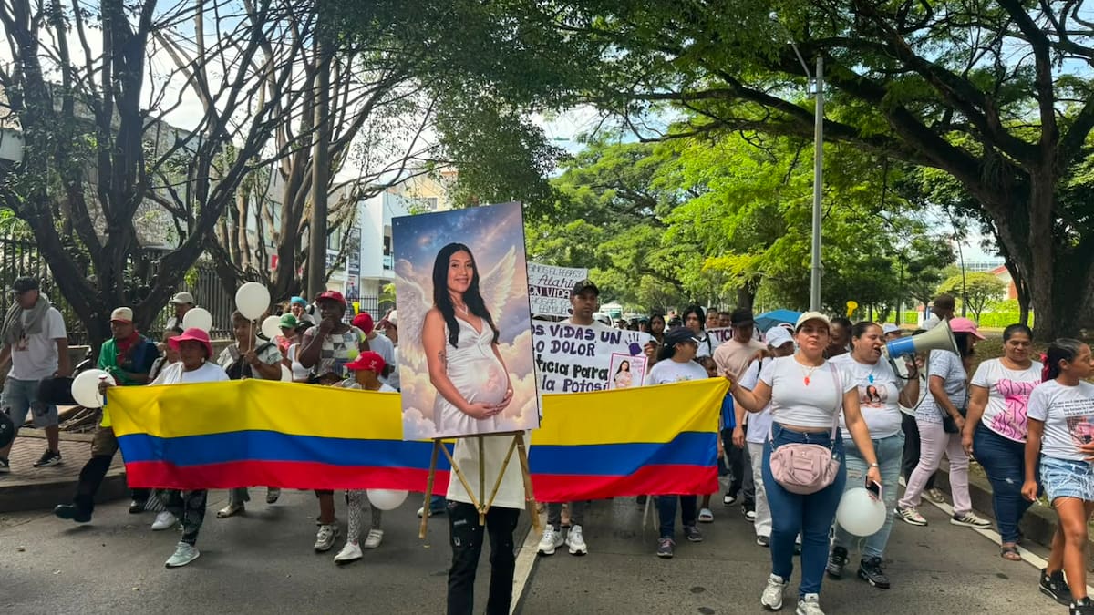 Cali marchó para exigir justicia por María Camila Potosí y respuestas sobre la bebé que esperaba