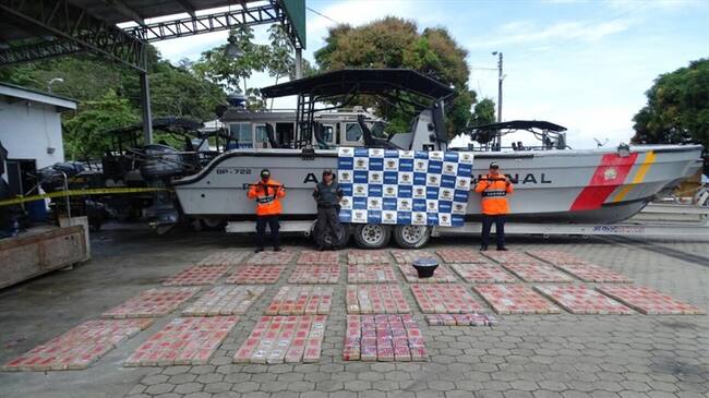 Más de 1.700 kilos de droga fueron incautados en Nariño. Foto: Armada Nacional