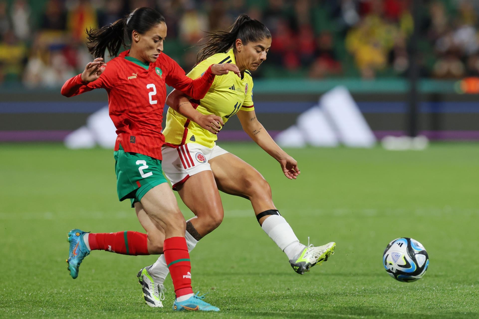 Catalina Usme ha marcado un gol en el presente Mundial. (Mundial de Fútbol, Marruecos) EFE/EPA/RICHARD WAINWRIGHT.