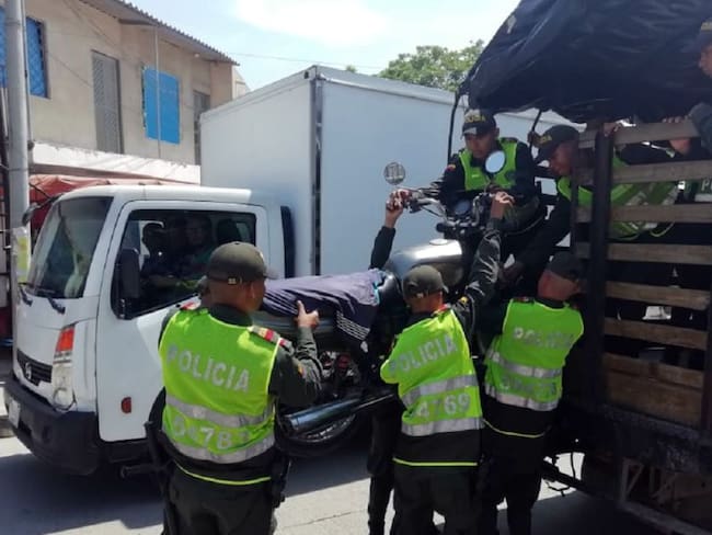 Inmovilizan 15 motocicletas por violar Día sin Moto en Cartagena