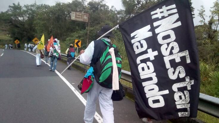 Marcha por la dignidad pasó por Quindío, rechazan asesinato de los ex farc