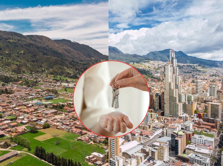 Panorámica de Tenjo (Alcaldía de Tenjo) / Panorámica de Bogotá (Getty Images)