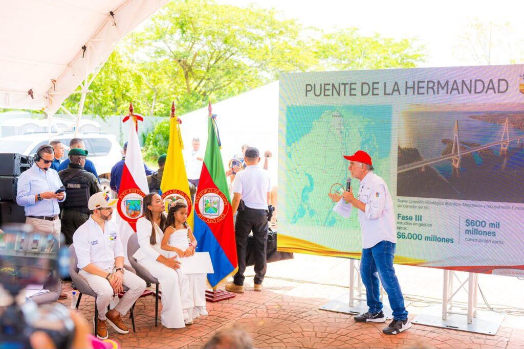 Puente de la Hermandad toma impulso y promete transformar la conexión del Magdalena con el Atlántico. FOTO: Gobernación.