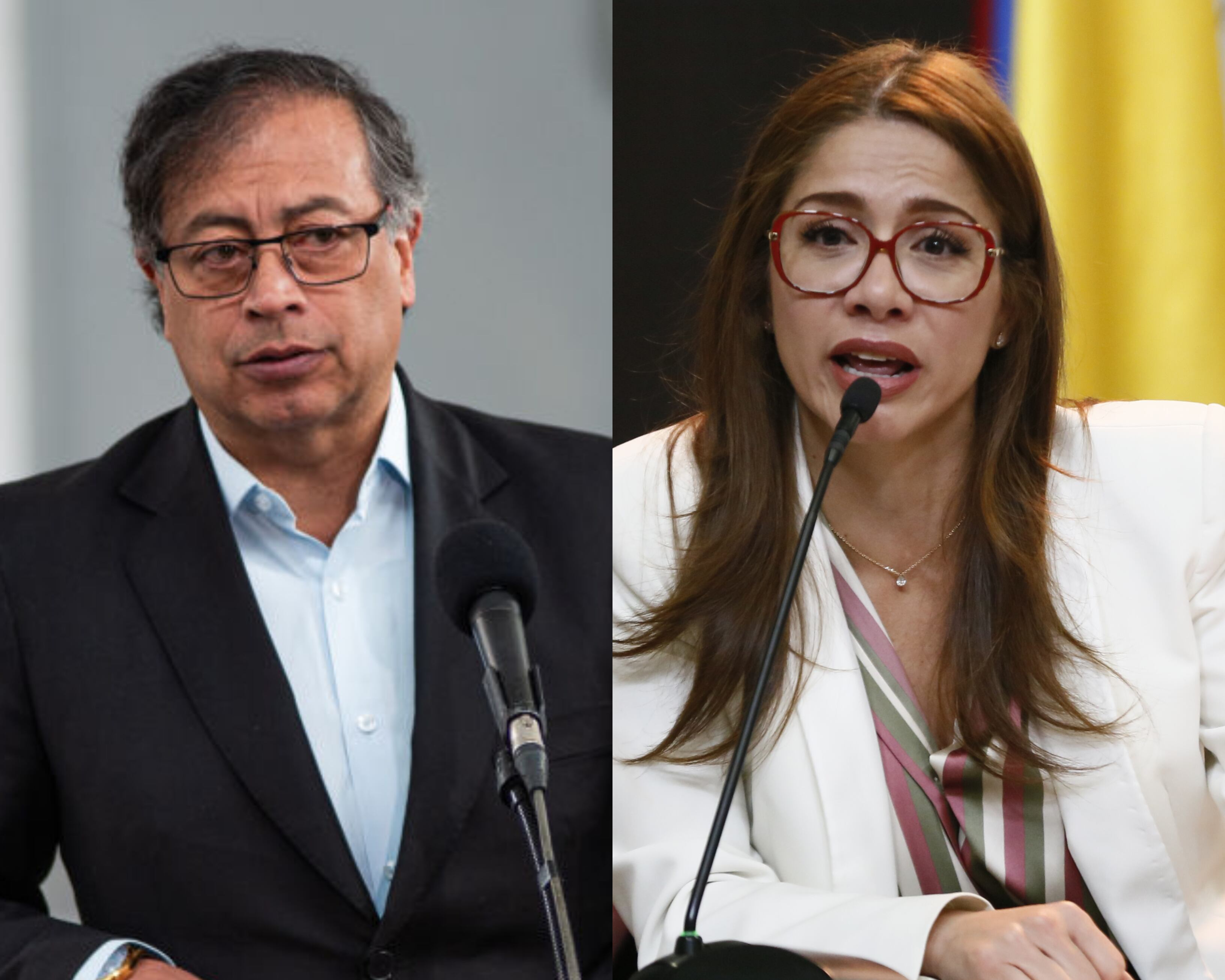 Gustavo Petro y Catherine Juvinao. Fotos: Getty Images y Colprensa.