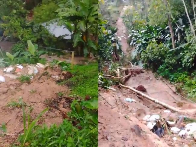 Betsabet Serrano, familia afectada por las lluvias en el El Playón, Santander