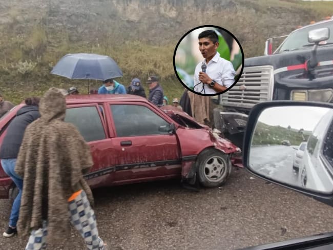 Accidente del padre de Nairo Quintana / Colprensa