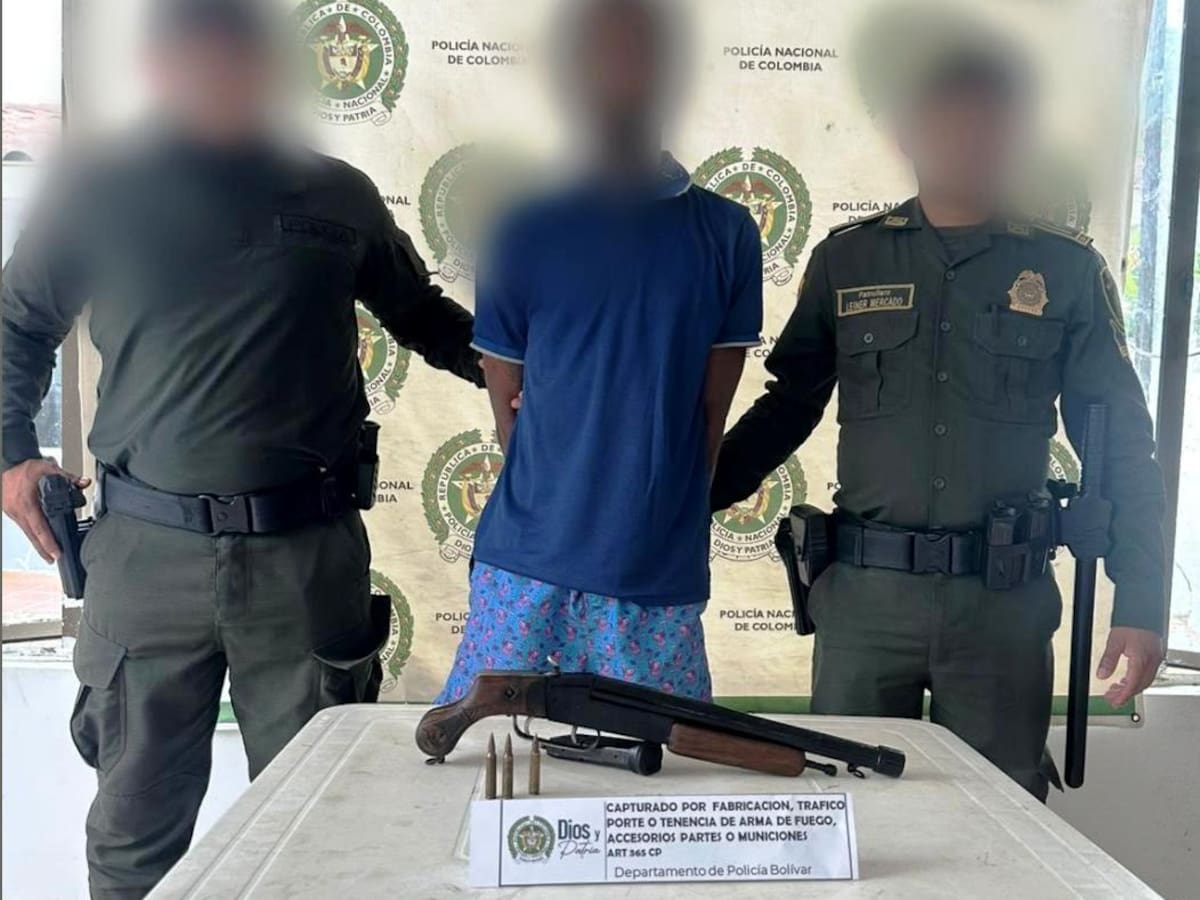 Capturan a alias “Gancho” con un arma de fuego y munición en Marialabaja