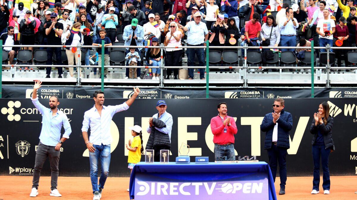 Juan Sebastián Cabal y Robert Farah en su homenaje en el Challenger de Bogota | Comité Olimpico Colombiano