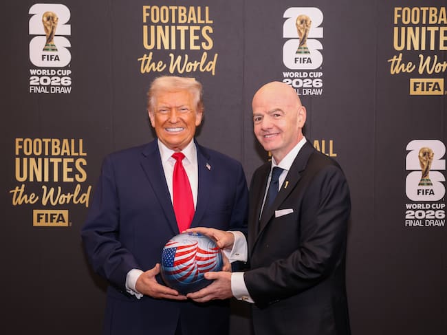 Ceremonia oficial de la FIFA: Donald Trump y Gianni Infantino (Getty Images).