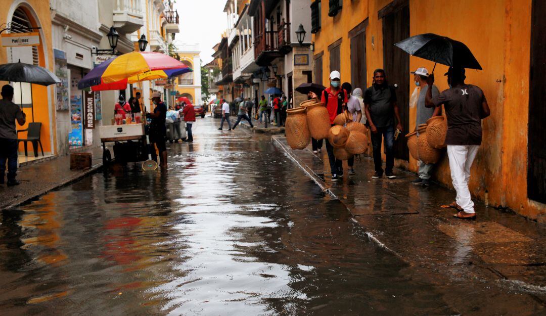 Calles de Cartagena inundadas.