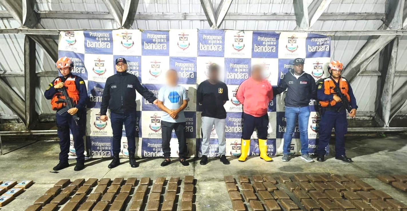 Armada incauta más de 1.4 toneladas de cocaína en aguas del Pacífico colombiano(Foto: Armada Colombia) 