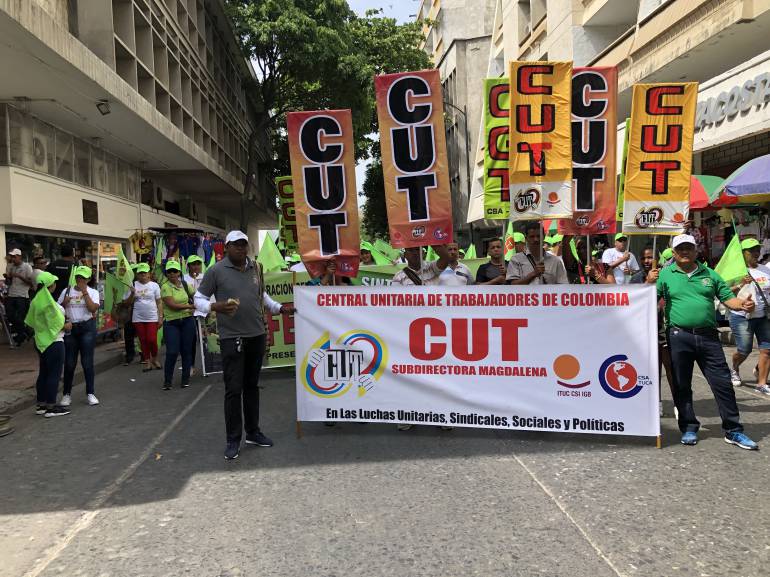 Imagen de referencia marcha en Santa Marta / FOTO CARACOL RADIO