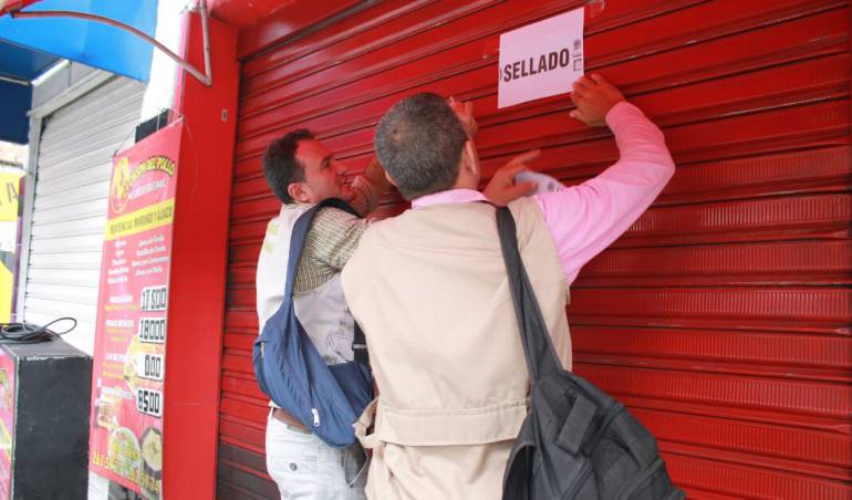 Cierre de establecimientos en Ibagué. 
