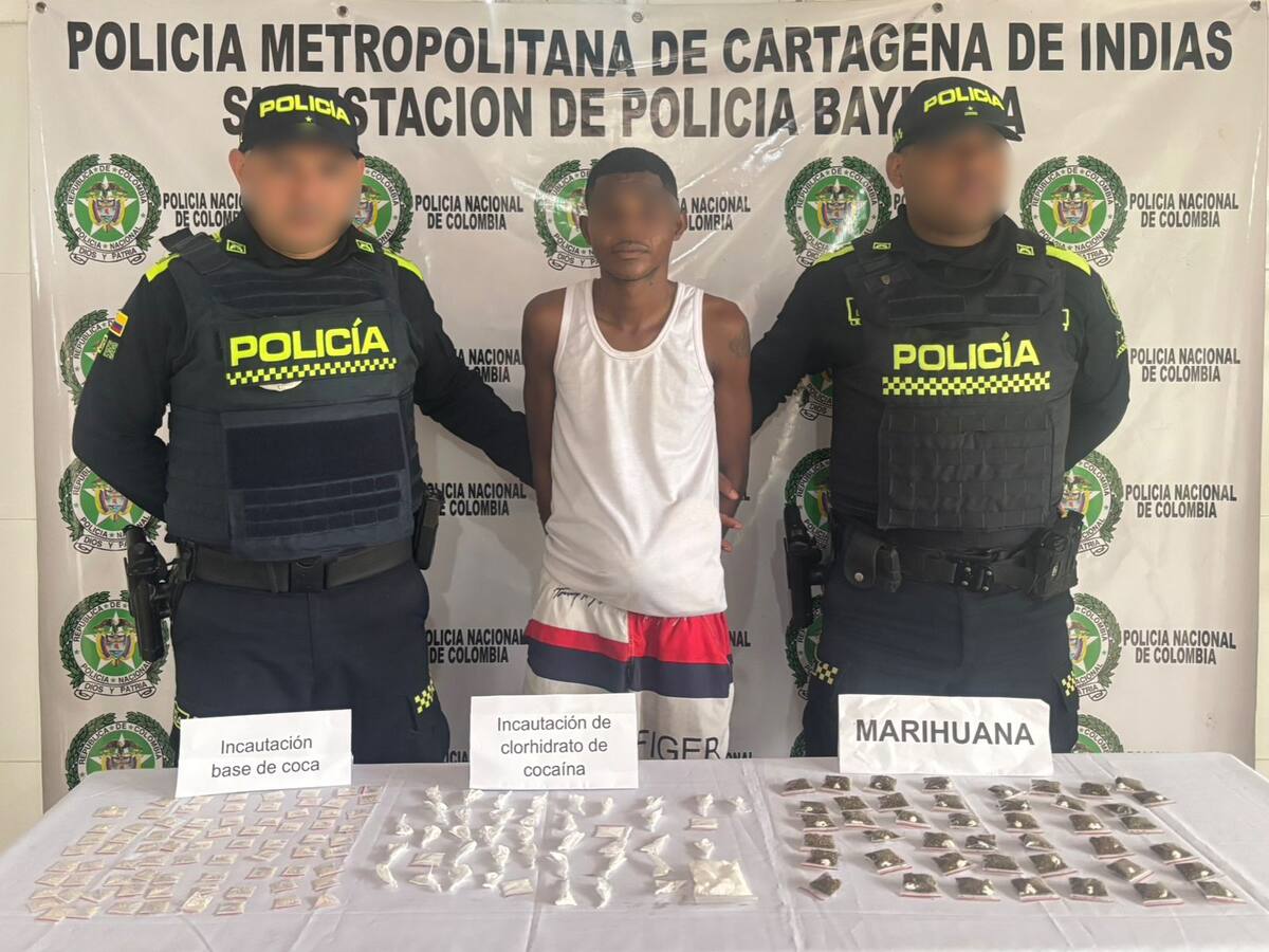 Policía capturó cuatro presuntos traficantes de drogas en Cartagena y Bayunca