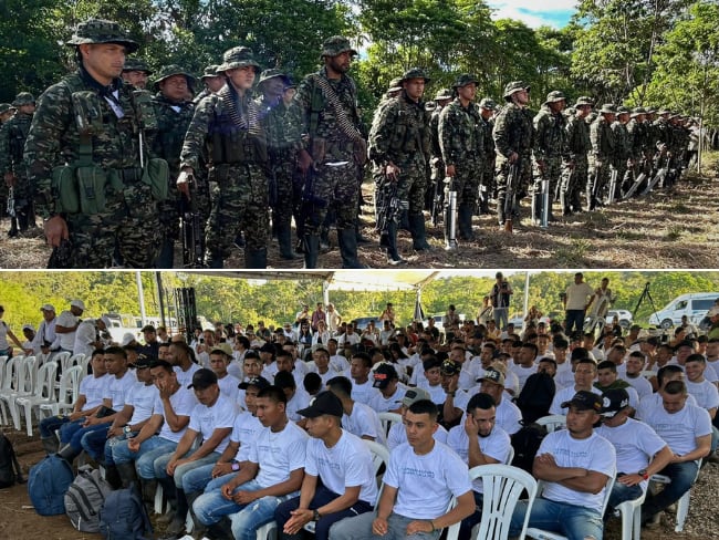 Así fue la dejación de armas de 100 hombres de la Coordinadora Nacional. Foto: Caracol Radio