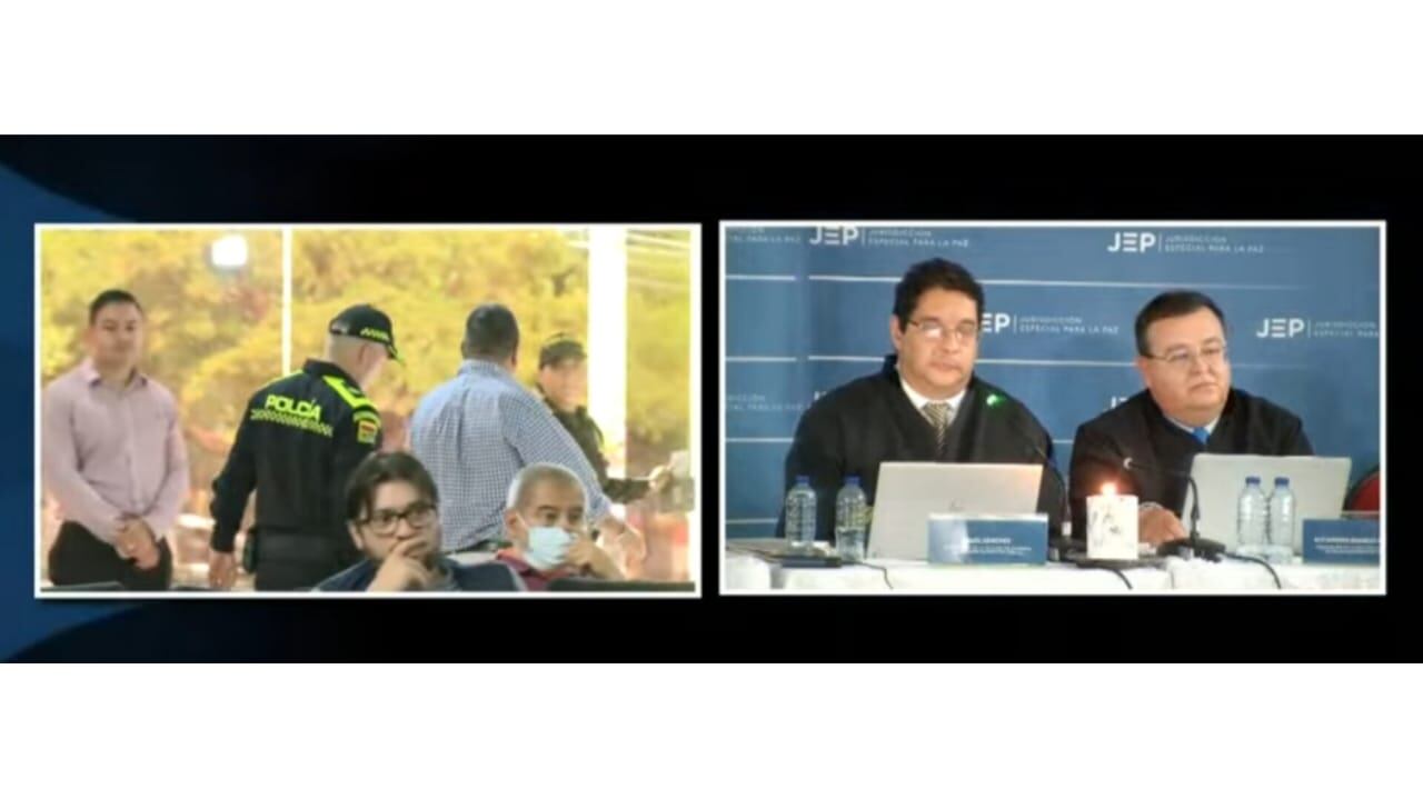 JEP audiencia Aguachica./ Foto: Tomada de transmisión de la JEP