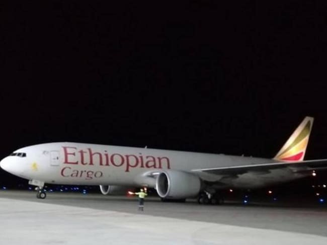 Avión de Etiopia con 70 toneladas de insumos médicos aterrizó en Rionegro