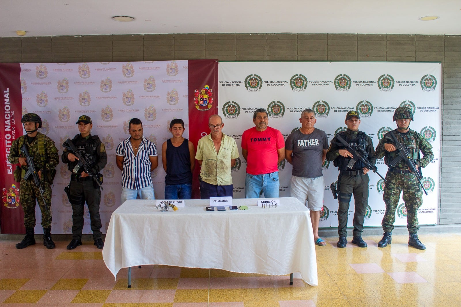 Cinco personas capturadas en el norte del Tolima por apoyar actividades de las Disidencias Armadas