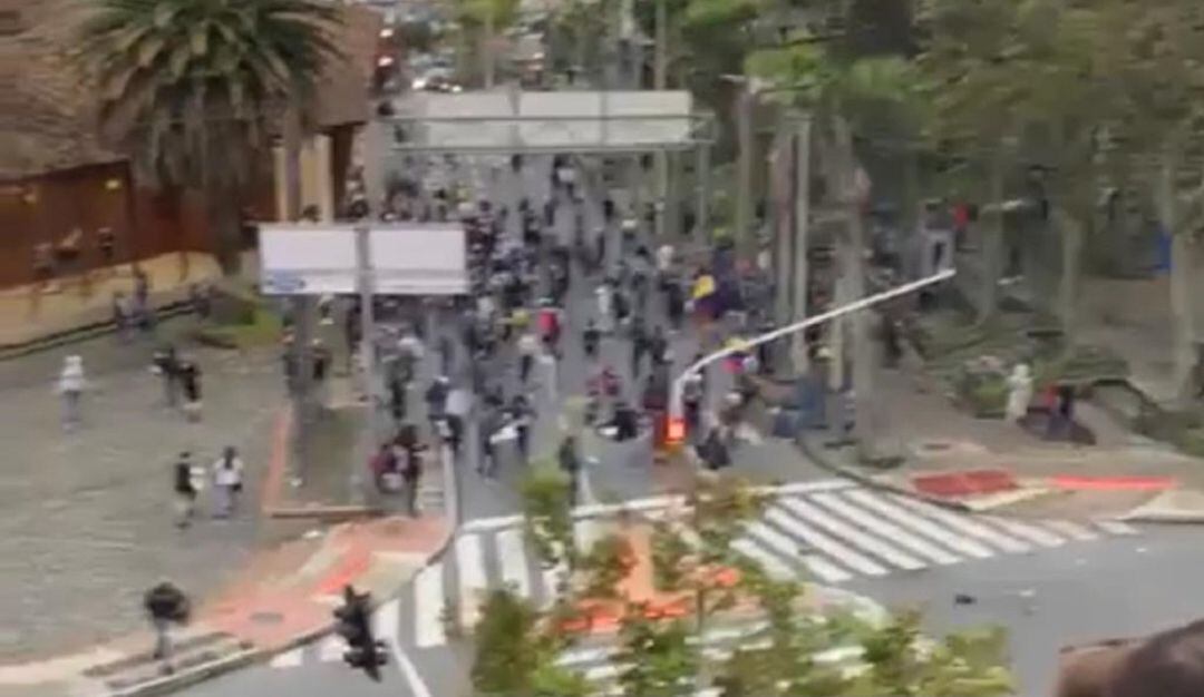 Protestas en el sector de El Cable.