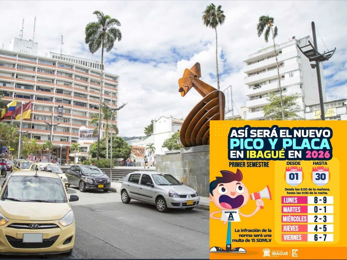 Nuevo Pico y Placa en Ibagué: Así será la rotación desde el 2 de enero de 2026