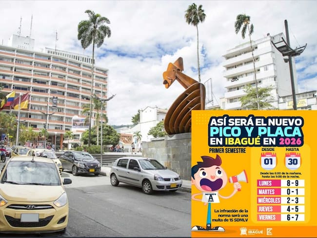 Pico y Placa en Ibagué tendrá nueva rotación desde enero de 2026