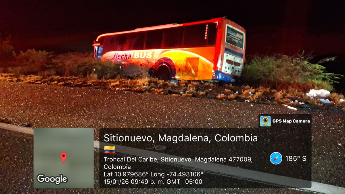 Accidente en la vía Santa Marta- Barranquilla