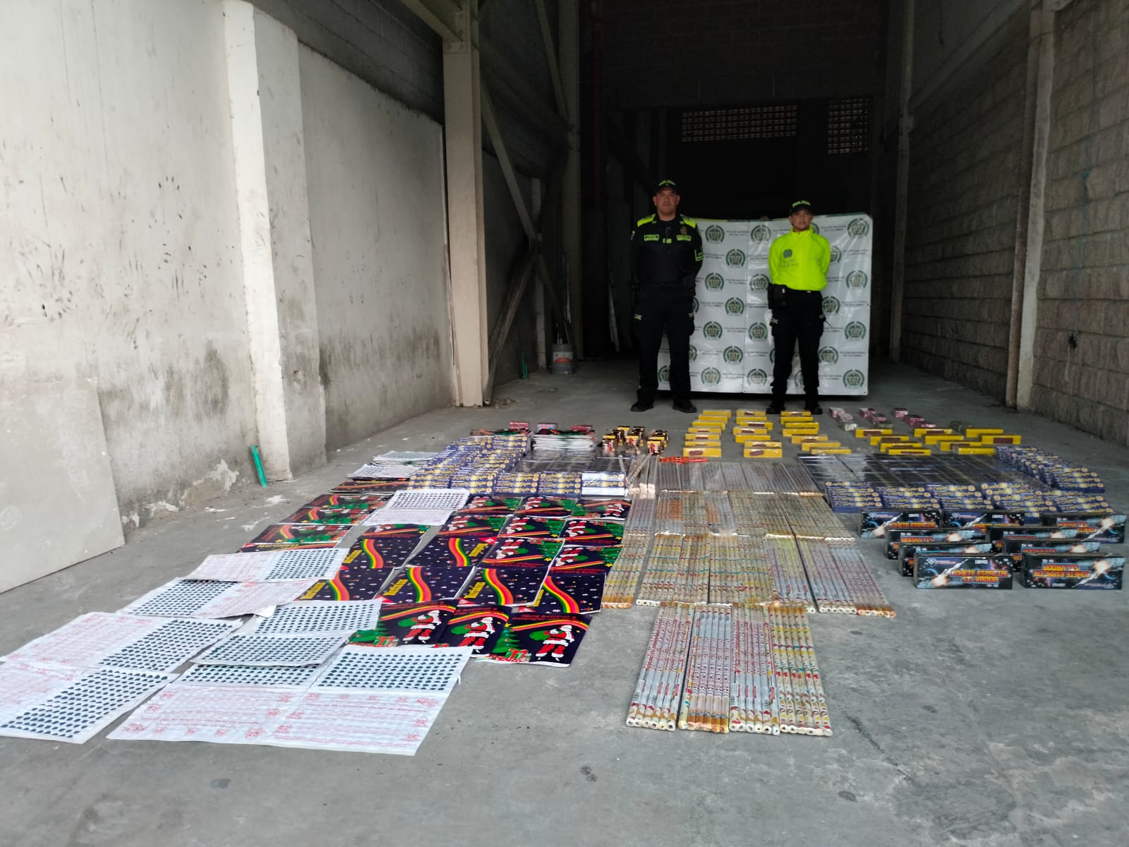 Pólvora incautada en el centro de Barranquilla. Foto: Policía Nacional