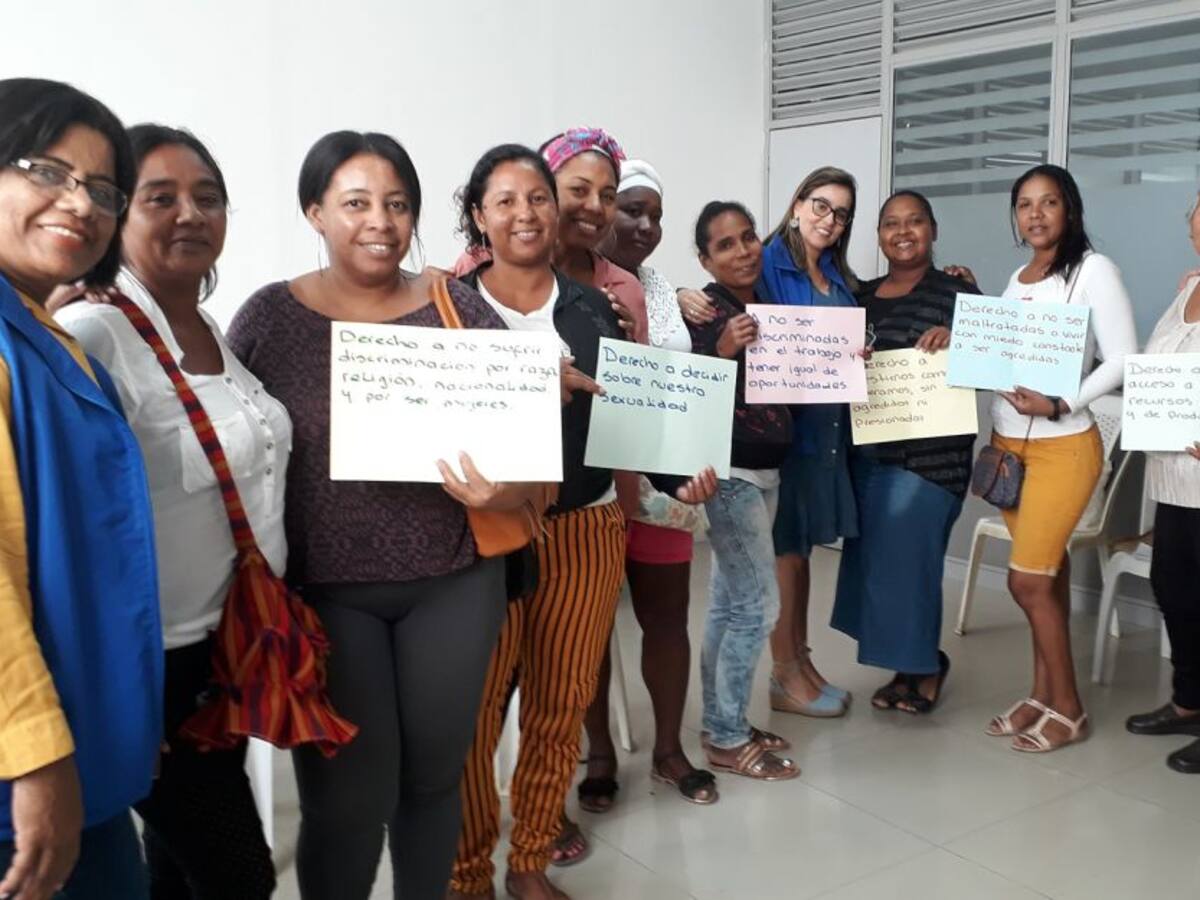 Víctimas en Cartagena conmemoraron el Día Internacional de la Mujer