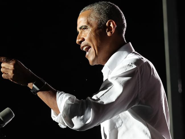 El expresidente Barack Obama durante la campaña electoral de 2020.