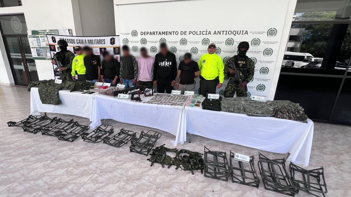Desarticulan comisión del Clan del Golfo: caen alias ‘Chibolo’ y cinco de sus hombres en Antioquia