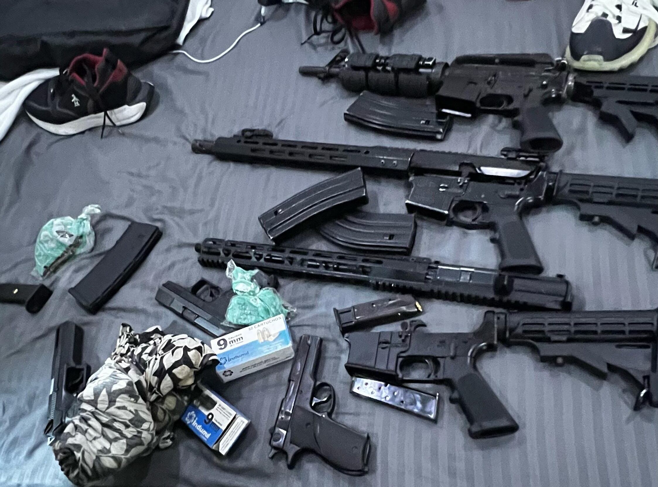 Arsenal incautado. Foto: Policía de Barranquilla.