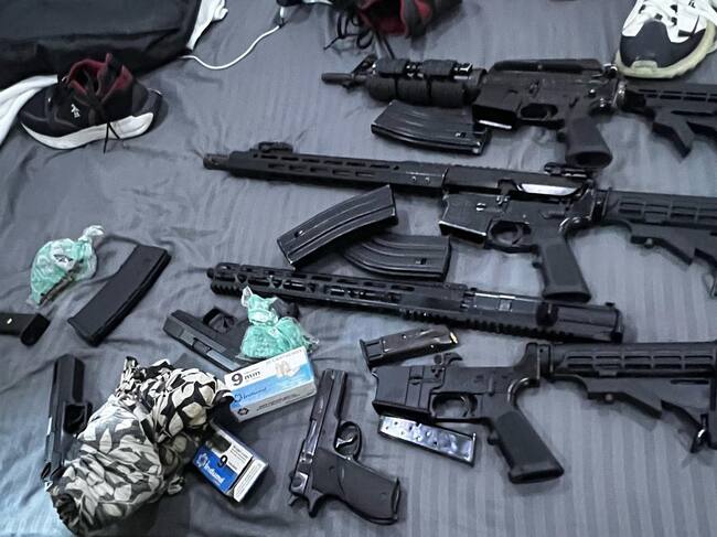 Arsenal incautado. Foto: Policía de Barranquilla.