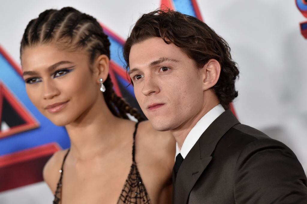 LOS ANGELES, CALIFORNIA - DECEMBER 13: Zendaya and Tom Holland attend Sony Pictures' "Spider-Man: No Way Home" Los Angeles Premiere on December 13, 2021 in Los Angeles, California. (Photo by Axelle/Bauer-Griffin/FilmMagic)