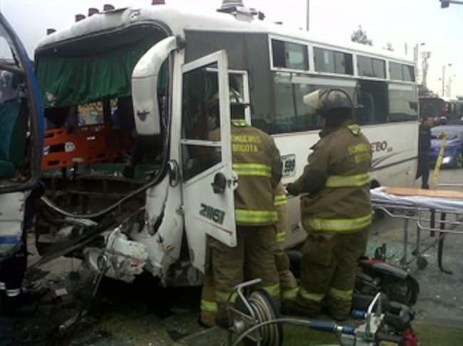 Accidente en el sur de Bogotá. Foto: Caracol Radio