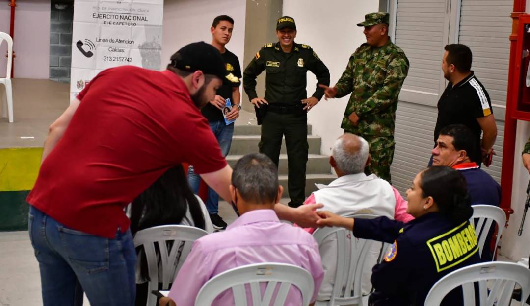 En Chinchiná, Caldas, presentaron estrategia de seguridad. Crédito:  Secretaría de Gobierno de Caldas.