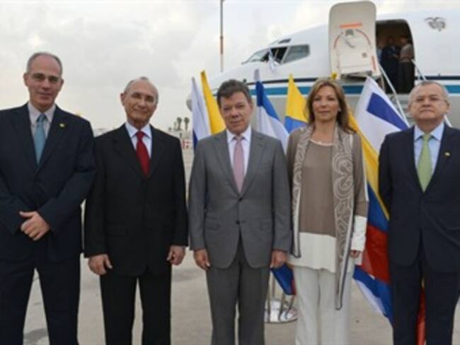 Presidente Santos llega a Israel con el TLC como prioridad