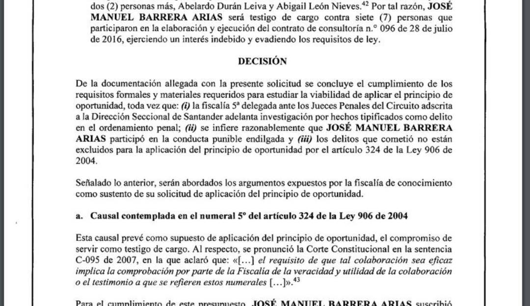 Principio de oportunidad al testigo contra el candidato Rodolfo Hernández