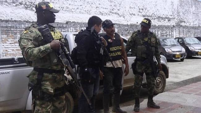 Ejército rescató a hombre secuestrado en El Tambo, Cauca. Foto: Ejercito Nacional