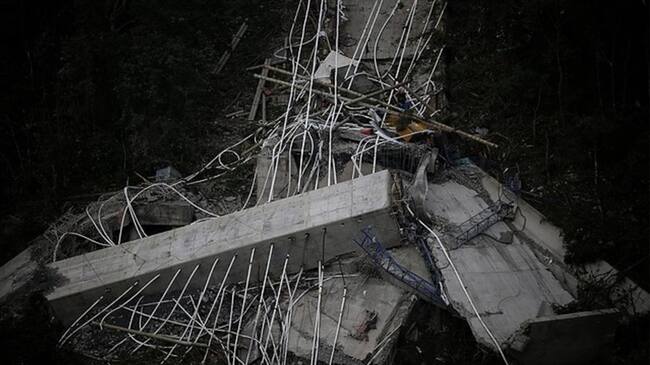 Finaliza operación de rescate de cuerpos tras colapso del puente Chirajara. Foto: Colprensa