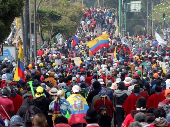 Manifestaciones de los indígenas en Ecuador. Foto: Getty