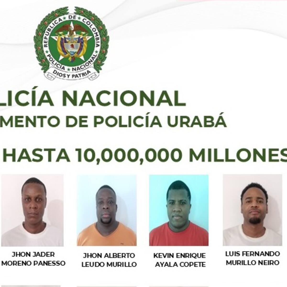 Ya se han entregado dos de los 17 fugados de la cárcel de Apartadó